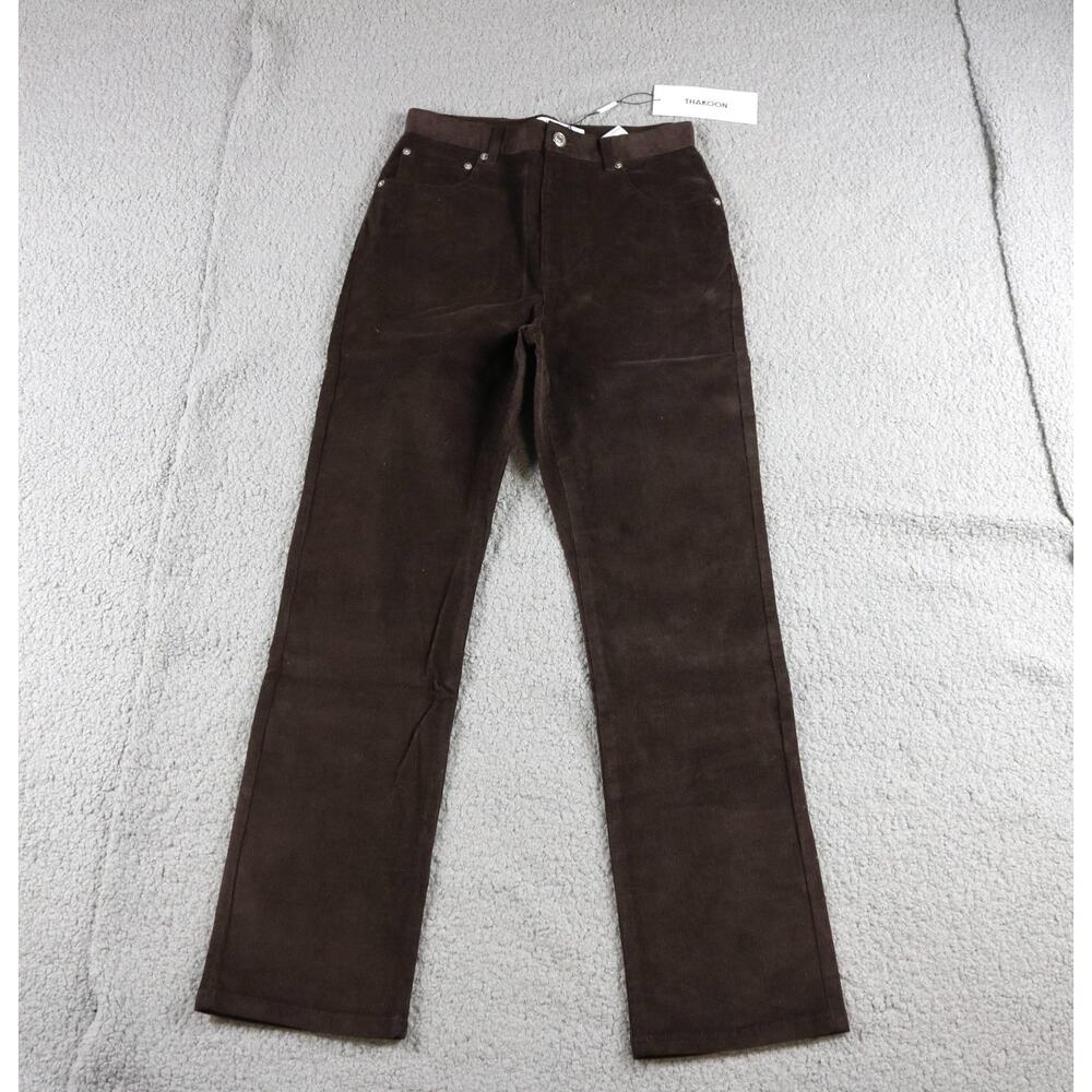 New Thakoon Pants Womens 4 Brown High Rise Corduroy